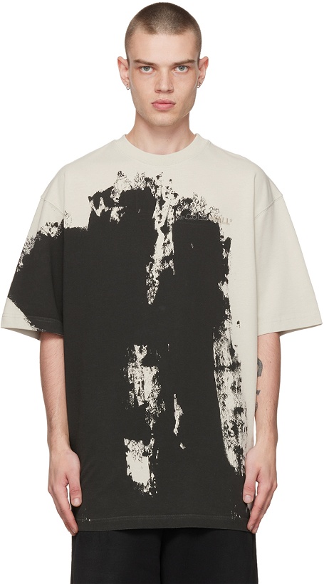 Photo: A-COLD-WALL* Off-White & Black Print T-Shirt
