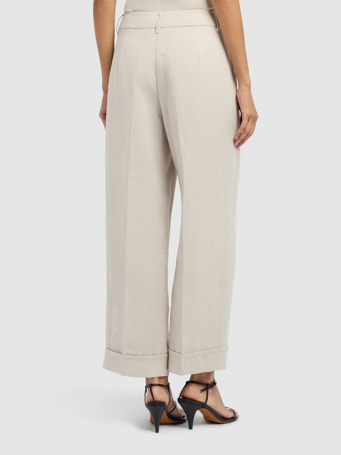 'S Max Mara◆ANSELMO◆リネン ストレートパンツ S MAX MARA Anselmo Linen Wide Leg Pants S Max Mara