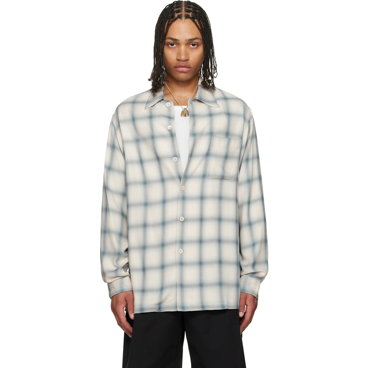 Our Legacy - Coco 70s Crinkled Faux Leather Shirt - Black Our Legacy