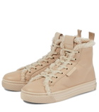Gianvito Rossi - 360 High shearling-lined leather sneakers
