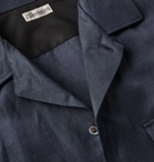 Camoshita - Camp-Collar Linen-Blend Overshirt - Blue