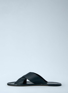 The Row Malick Crossed-Strap Sandals
