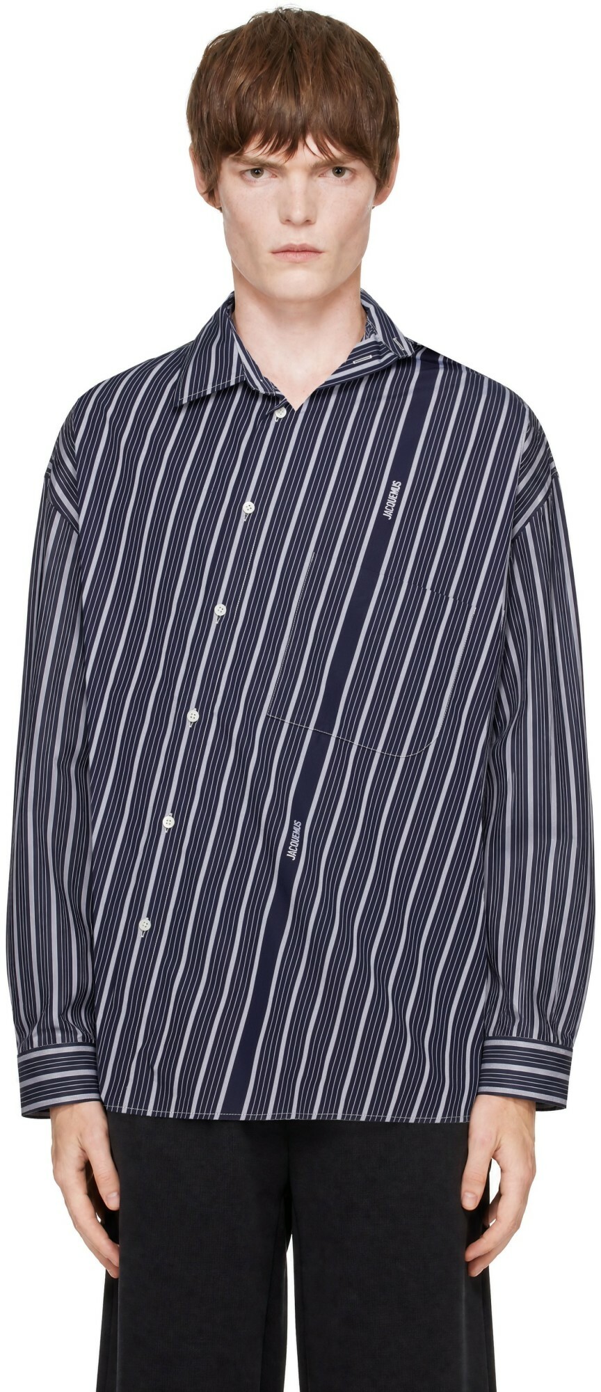 JACQUEMUS Navy 'The Cuadro' Shirt