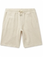 NN07 - Jerry 3520 Straight-Leg Cotton-Blend Bouclé Drawstring Shorts - Neutrals