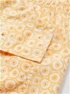 Kiton - Slim-Fit Short-Length Floral-Print Swim Shorts - Yellow