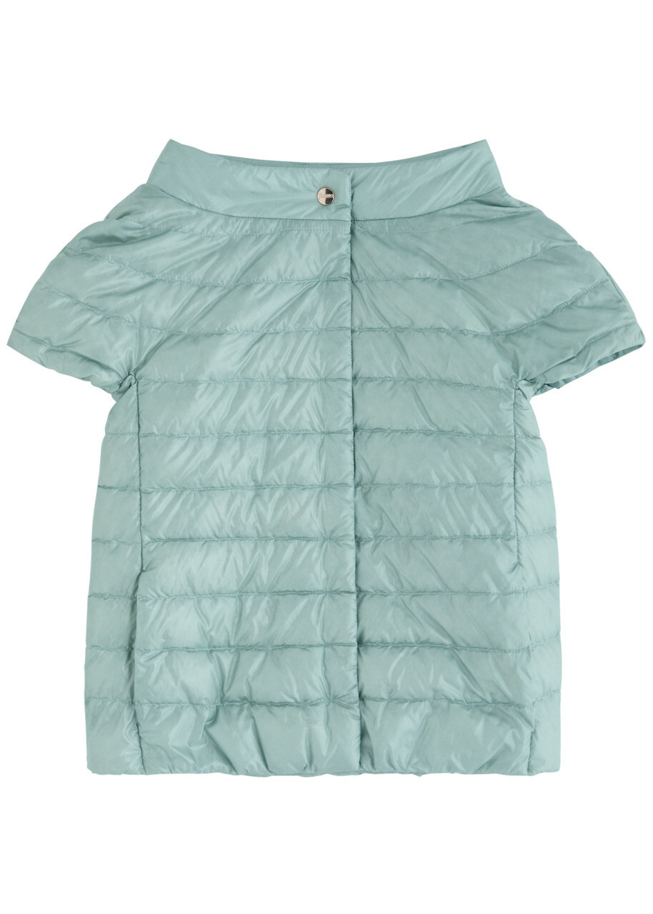 Herno Quilted Shell Gilet Light Blue