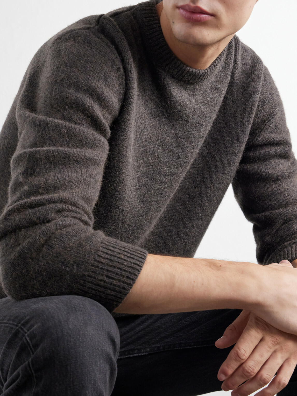 TOTEME - Camel Hair Knit Sweater - Brown