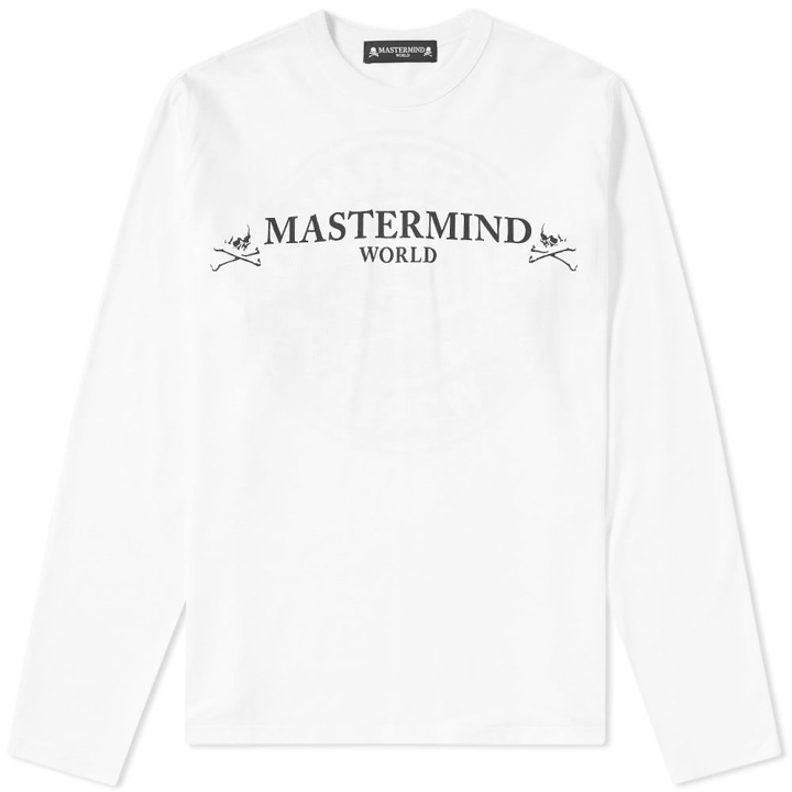 Photo: MASTERMIND WORLD Long Sleeve Circle Logo Tee White