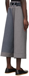 132 5. ISSEY MIYAKE Gray Cotton Trousers