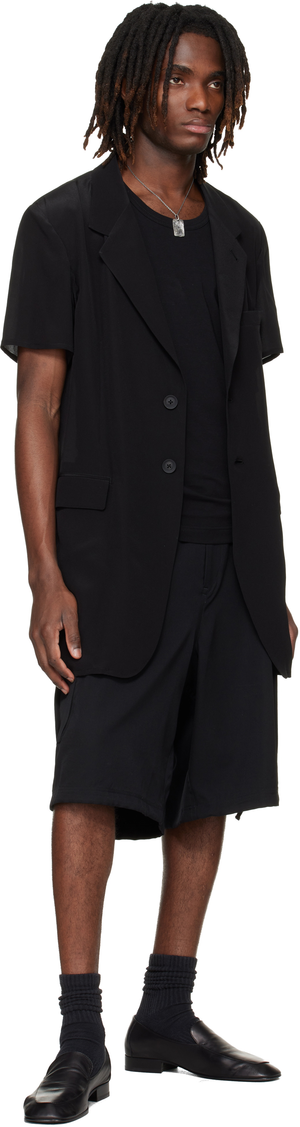 YOHJI YAMAMOTO Black Short Sleeve Blazer