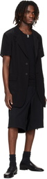 YOHJI YAMAMOTO Black Short Sleeve Blazer