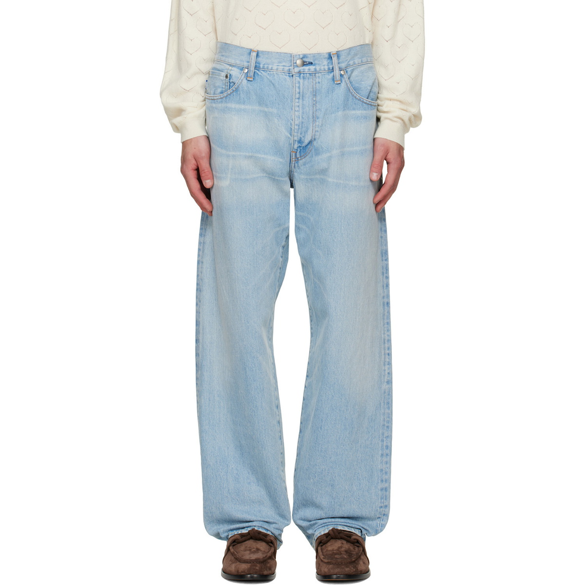 vowels Blue Baggy Jeans