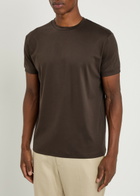 Raith Luxe Mercerised Cotton T-shirt Dark Brown