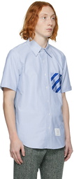 Thom Browne Blue Spread Collar Shirt