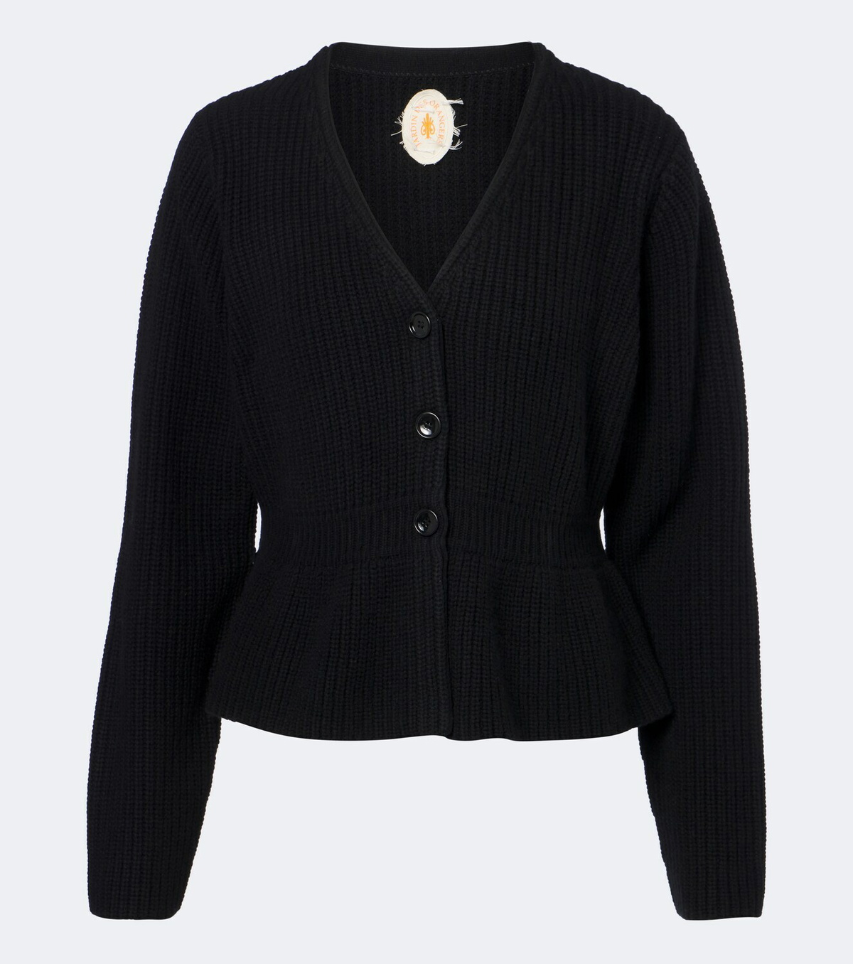 Jardin des Orangers Peplum wool and cashmere cardigan