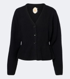 Jardin des Orangers Peplum wool and cashmere cardigan