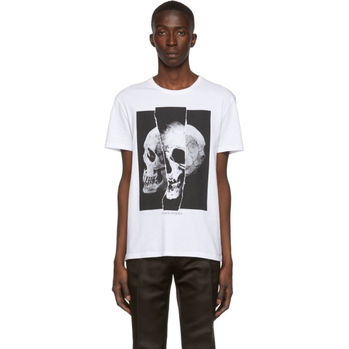 Photo: Alexander McQueen White Skull Punk T-Shirt