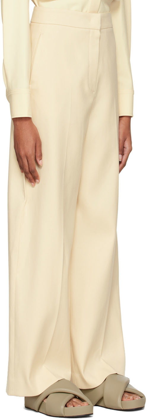 Recto Beige Wide-Leg Trousers