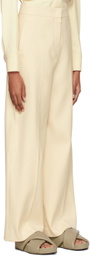 Recto Beige Wide-Leg Trousers