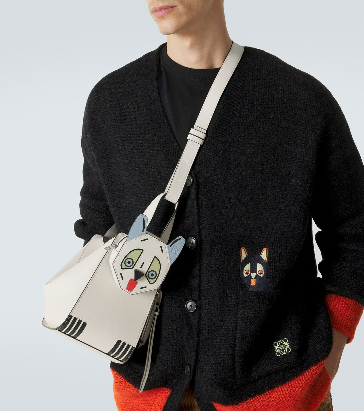 Loewe x Louis Wain Hammock leather top-handle bag