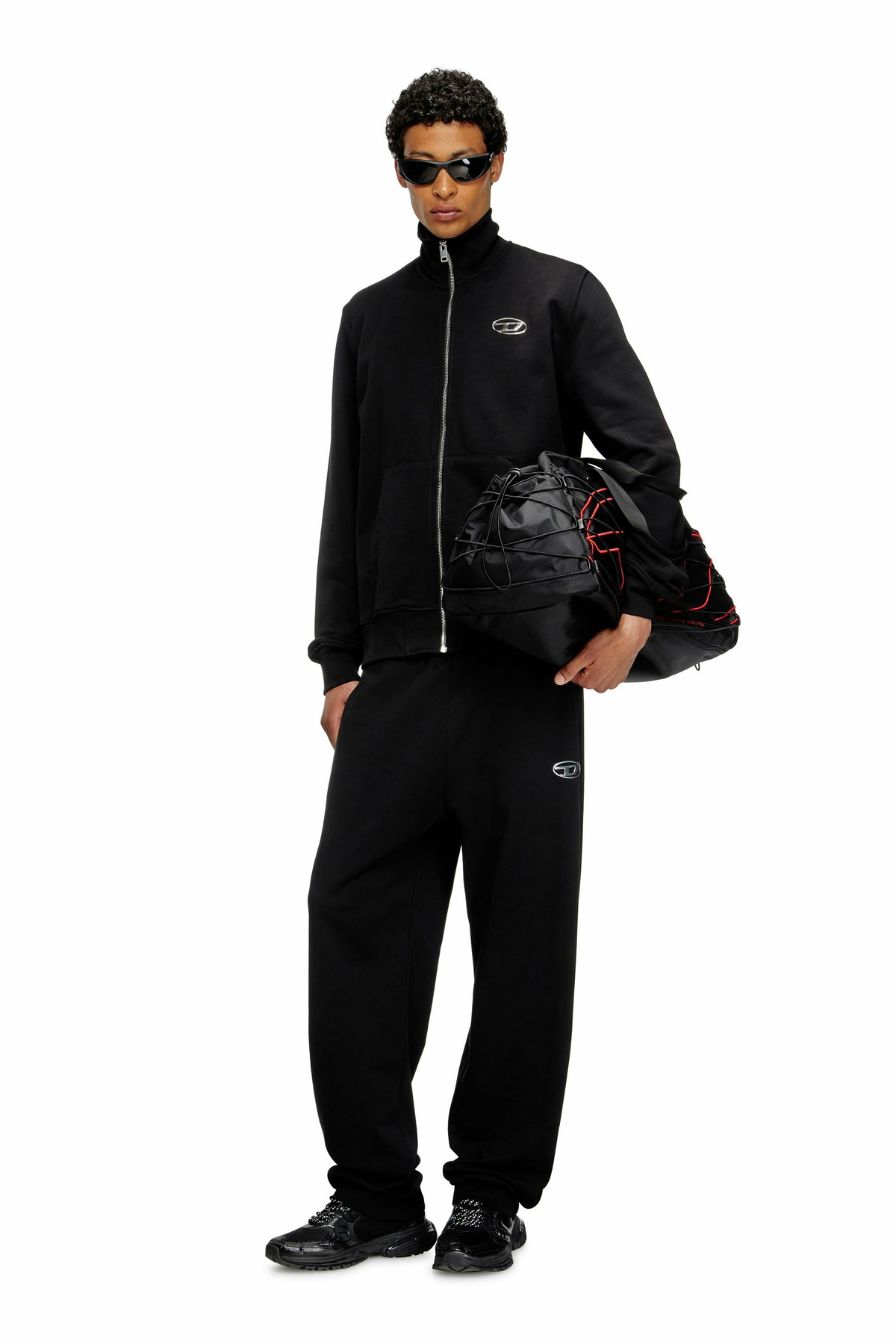 Diesel ディーゼル Logo Sweatpants A168340GIAT01 Diesel Sweatpants with metal-effect Oval D logo - Pants Mens
