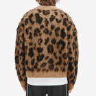 Cole Buxton Men's Leopard Knit Sweatshirt in Leopard Print