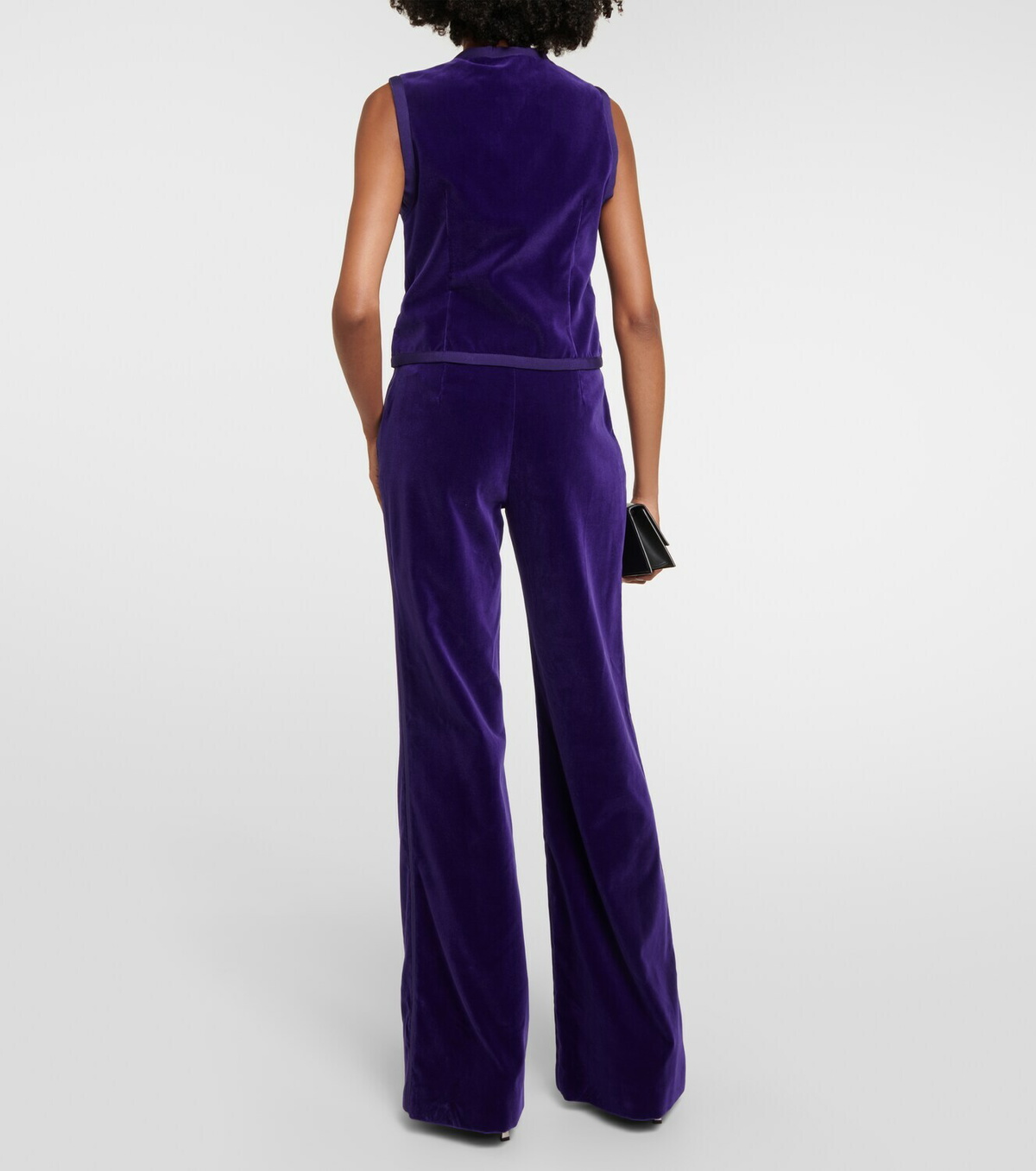 Costarellos Jetta cotton velvet vest