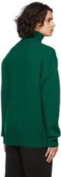 AMI Paris Green Ami De Cœur Turtleneck