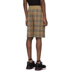 Burberry Beige Check Flynn Shorts