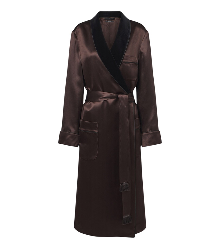 Photo: Tom Ford Silk satin wrap coat
