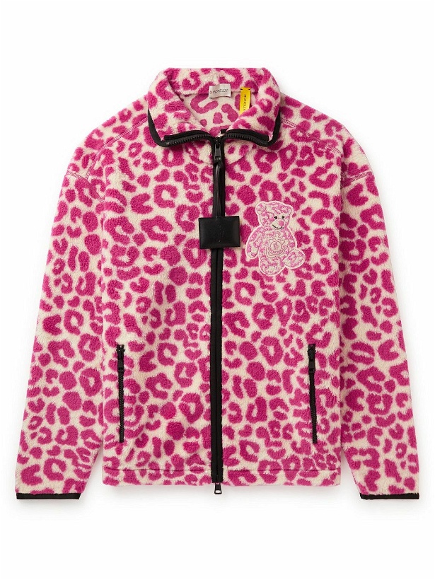 Photo: Moncler Genius - 1 Moncler JW Anderson Leopard-Print Fleece Jacket - Pink
