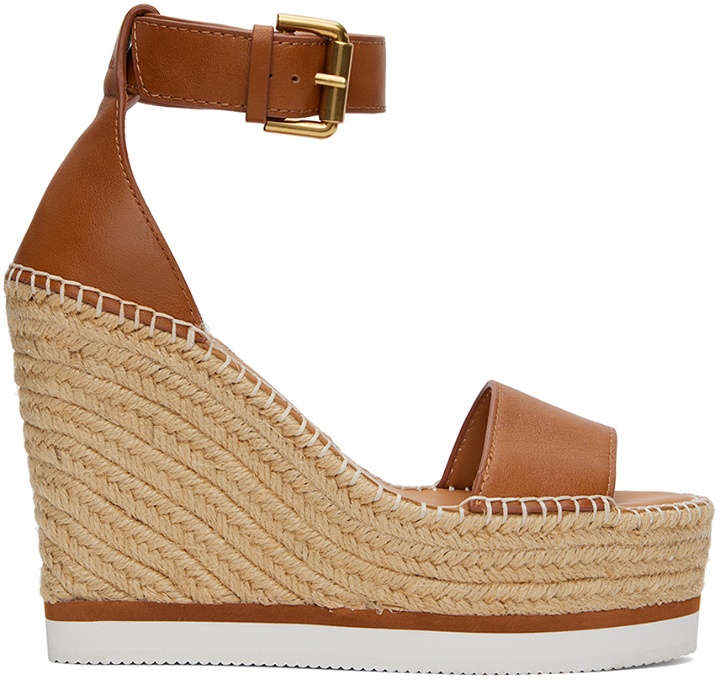 Photo: See by Chloé Tan Glyn Espadrille Heeled Sandals