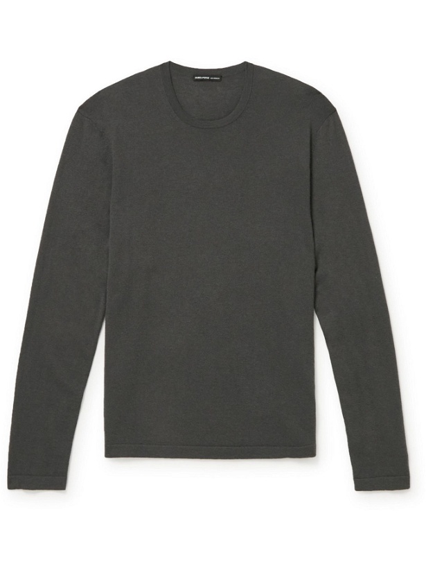 Photo: James Perse - Worsted Cashmere Sweater - Gray