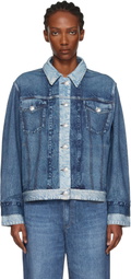rag & bone Blue rb Miramar Oversized Combo Trucker Jacket