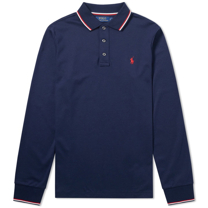 Photo: Polo Ralph Lauren Long Sleeve RWB Tipped Polo