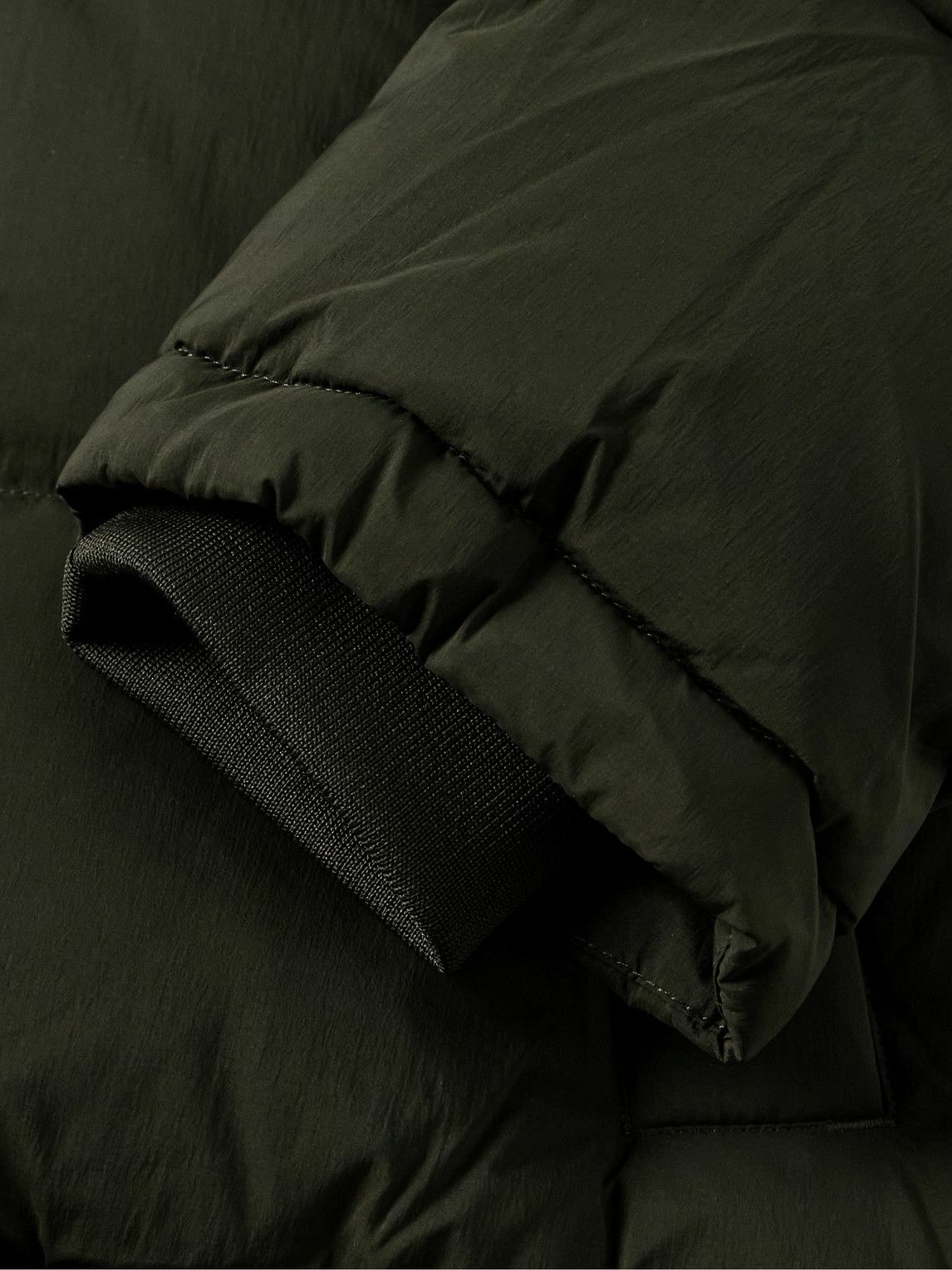 NN07 - Matthew 8245 Quilted Padded Recycled-Shell Hooded Down Jacket - Green