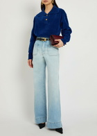 Victoria Beckham Chenille Knit Polo Jumper Navy