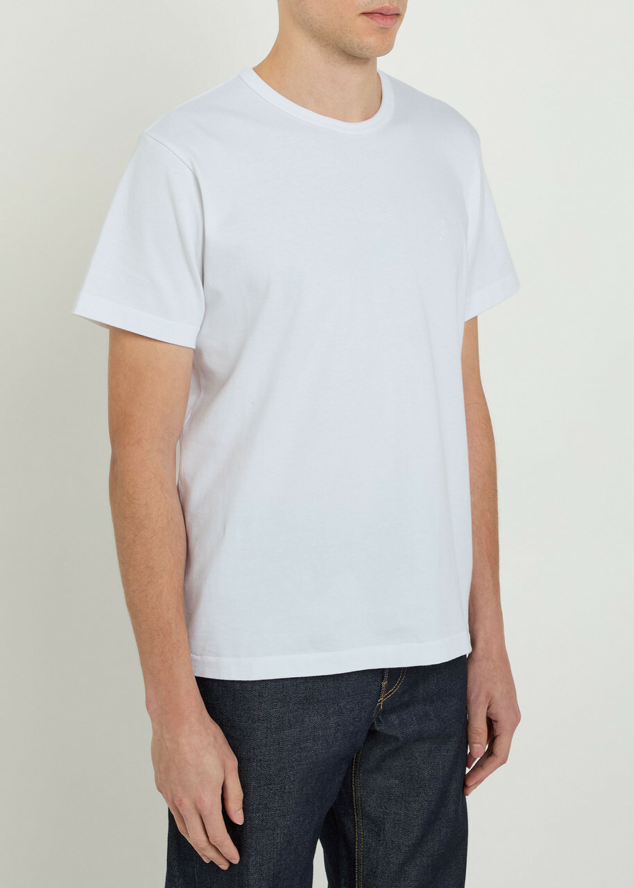 JW Anderson Logo-embroidered Cotton T-shirt White