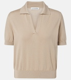 Altuzarra Clay cropped cotton and silk polo sweater
