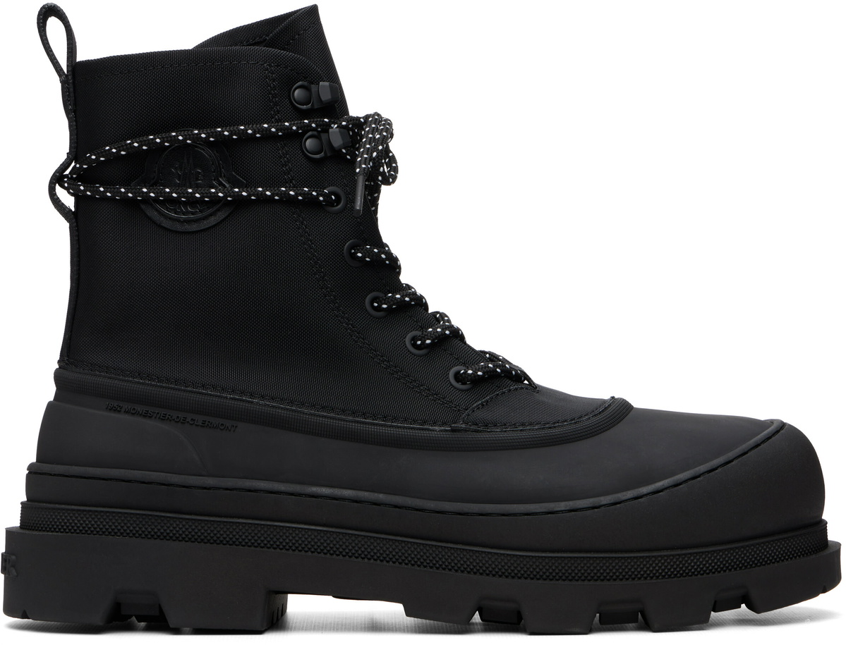 Moncler Black Aqua High Rain Boots Moncler