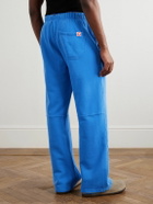 Cherry Los Angeles - Straight-Leg Logo-Embroidered Cotton-Jersey Sweatpants - Blue