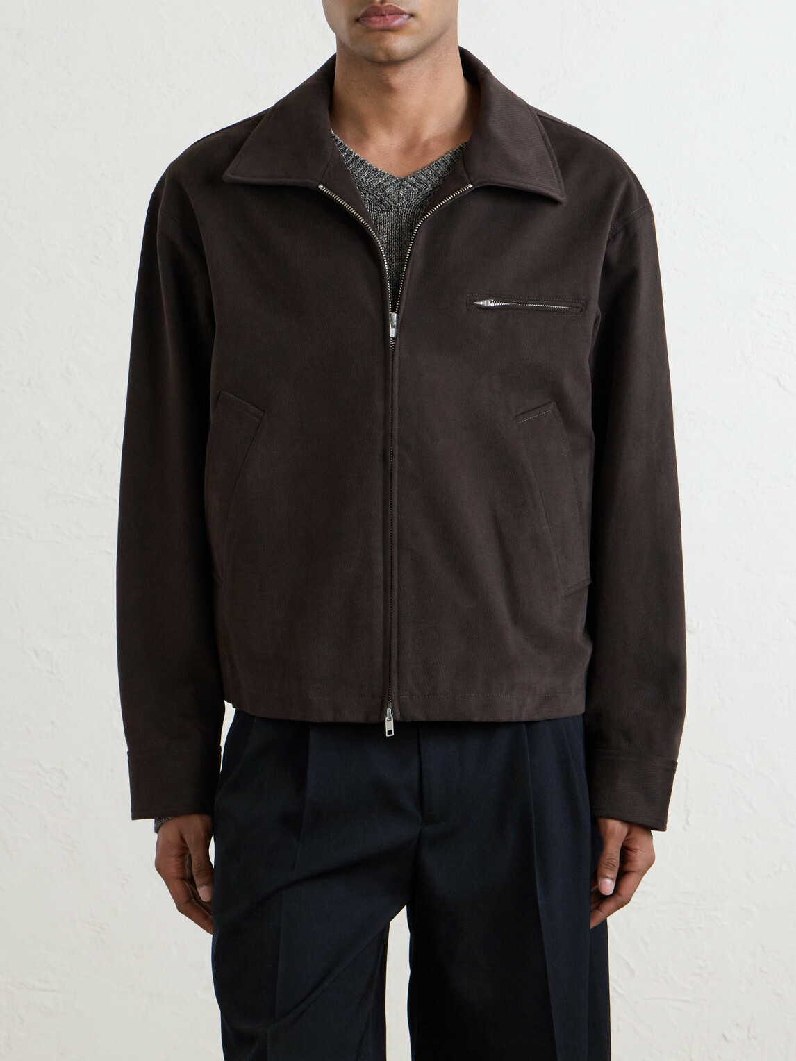 mfpen - Postal Cotton-Velvet Jacket - Brown