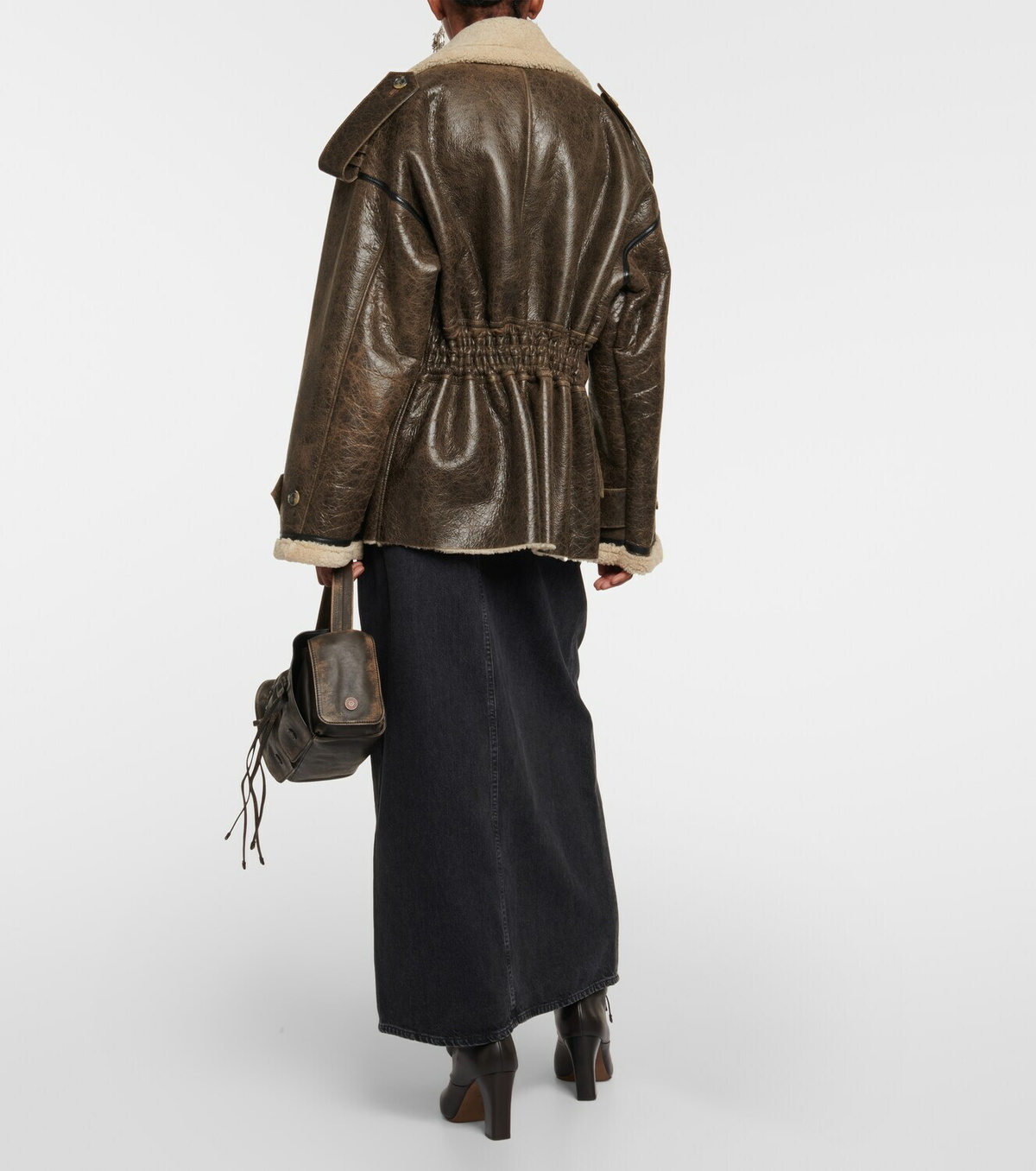 The Mannei Jordan shearling-lined leather coat The Mannei