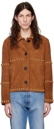 Meryll Rogge Brown Studded Suede Jacket