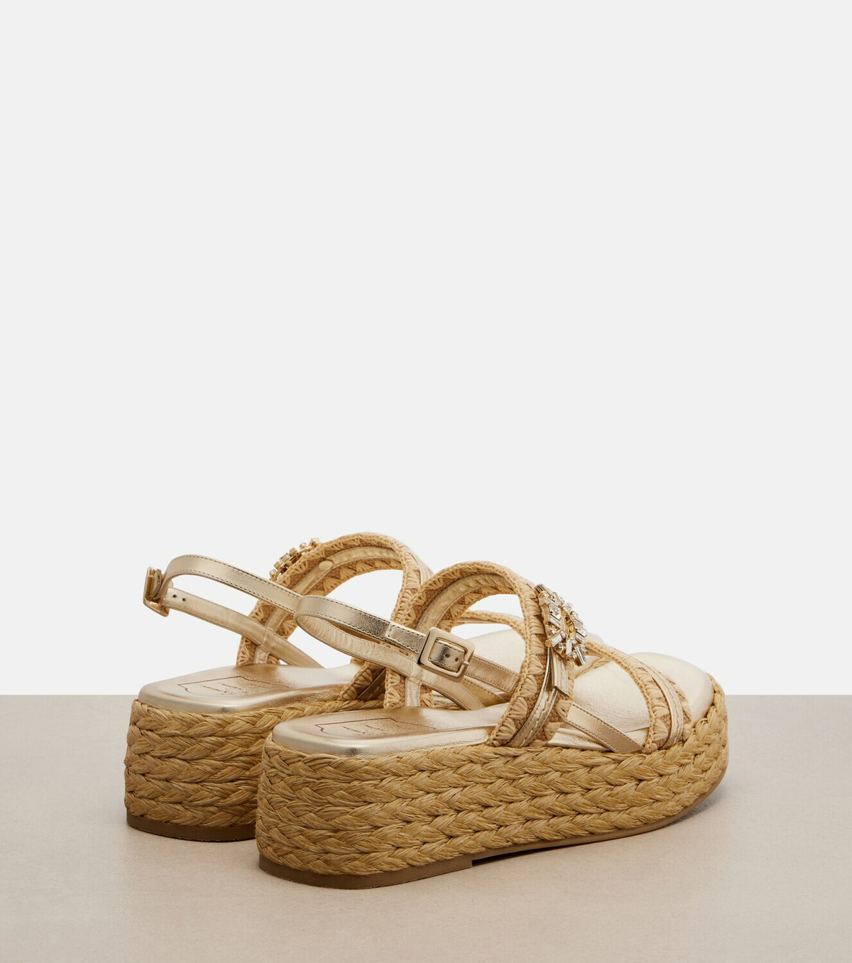 Roger Vivier Summer Strass platform espadrille sandals