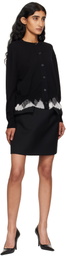 McQueen Black Cobweb Lace Cardigan