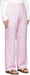 Ermenegildo Zegna Couture Pink Cotton Trousers