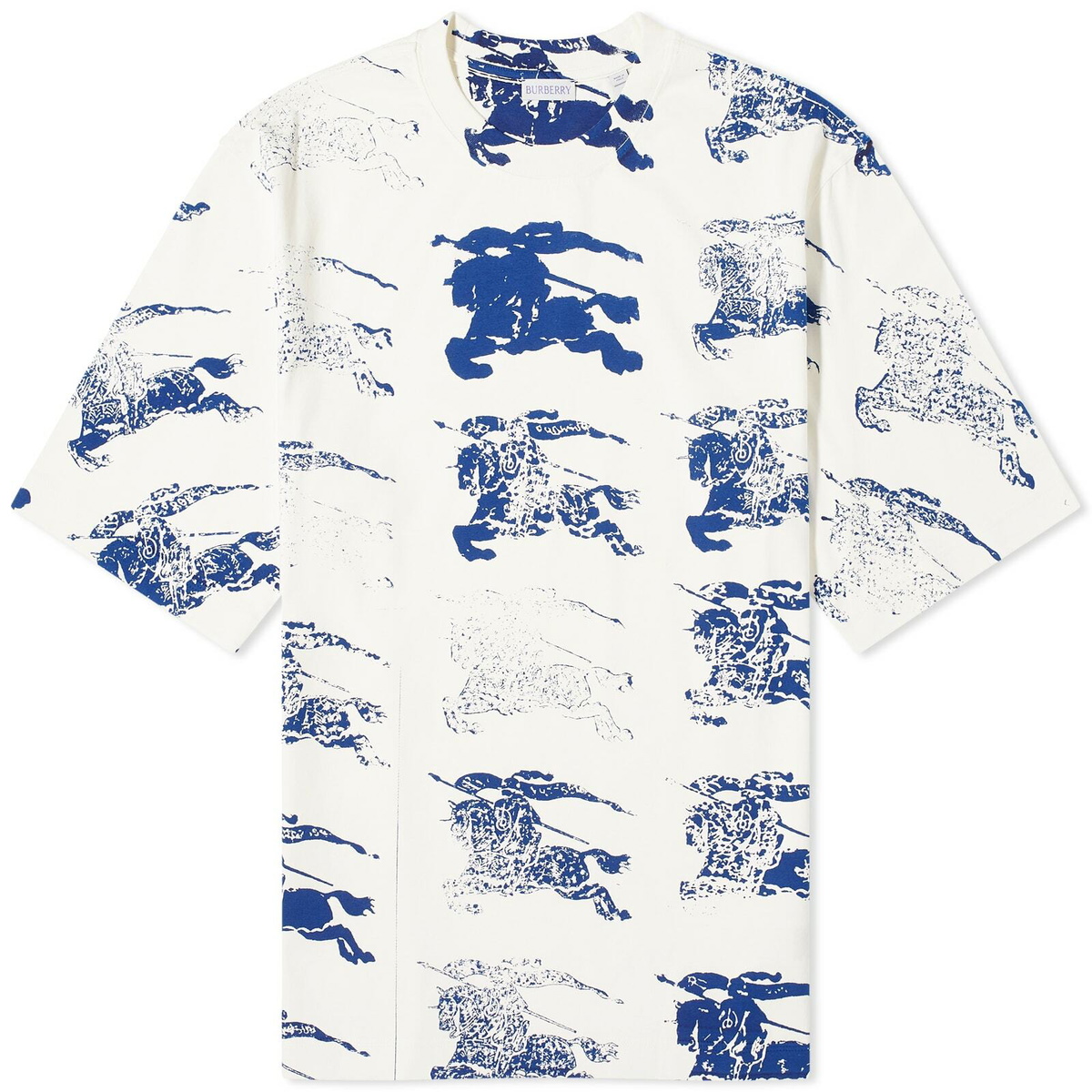 Burberry Men's All Over EKD Print T-Shirt in Rain Burberry