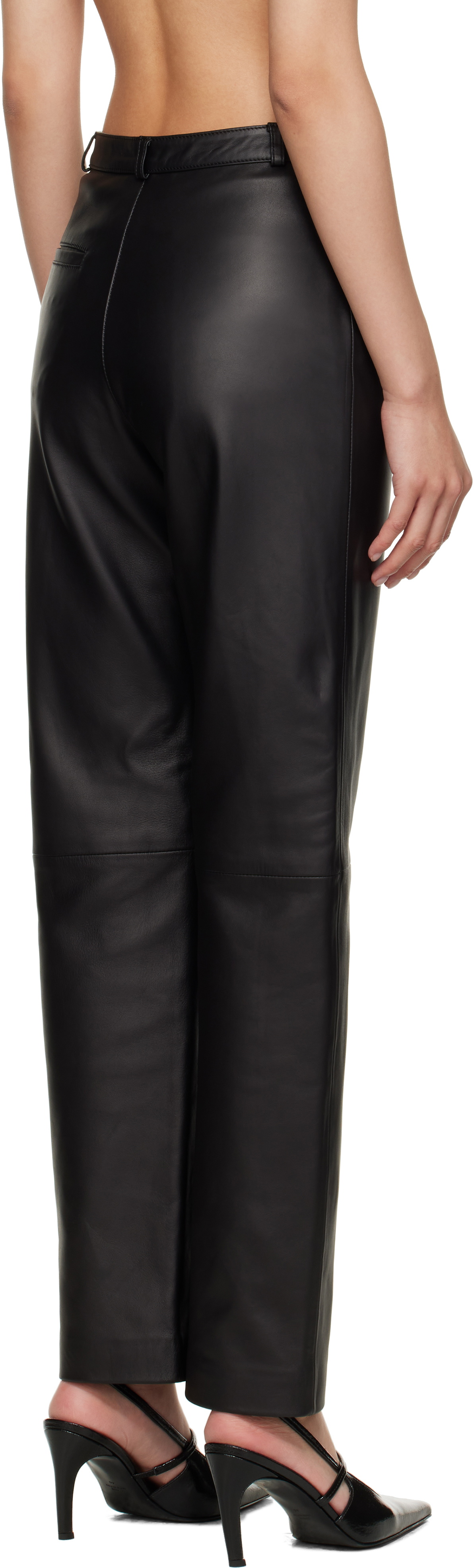 Loulou de Saison Black Cobe Leather Pants