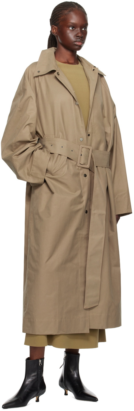 Birrot Khaki Mool Trench Coat